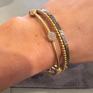 Julie Vos Gold and Silver Bracelet Duo